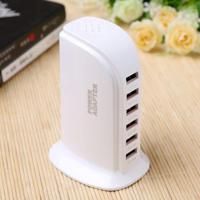 853L 30W 6 poorten USB Snellaaddock Smart Charger AC100-240V (wit) - thumbnail