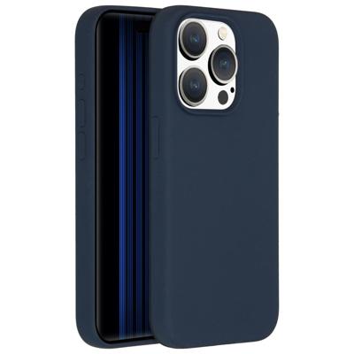 Accezz Liquid Silicone Backcover iPhone 15 Pro Telefoonhoesje Blauw