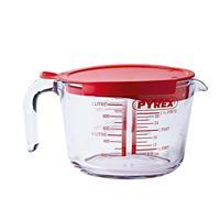 Pyrex Maatbeker - met deksel - Classic Prepware Hittebestendig Glas 1 Liter - thumbnail