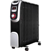 Oliegevulde Radiator Zwart - 2500W - 3 Standen - Inclusief Afstandsbediening - thumbnail