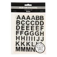 Creativ Company Rub-on stickers letters en cijfers zwart, 2 vellen - thumbnail
