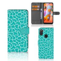 Samsung Galaxy M11 | A11 Hoesje Cracks Blue - thumbnail