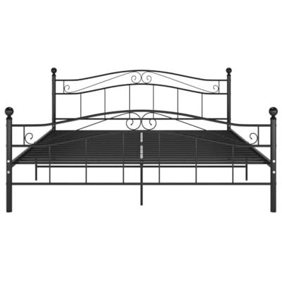 Bedframe metaal zwart 140x200 cm - thumbnail