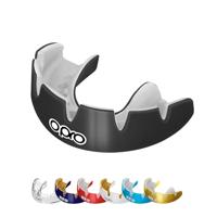 Opro 790001 Instant Custom Dentist Fit Mouthguard Braces - Black-White - SR - thumbnail