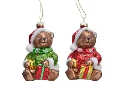 Kerstornament Teddybeer Assorti 1st