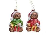 Beer glas hang l6b5,2h12 cm bruin a2 hangdeco Decoris - Decoris - thumbnail