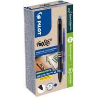 Pilot FriXion Ball Plus roller, medium, blauw, doos van 10 stuks + 10 navullingen - thumbnail