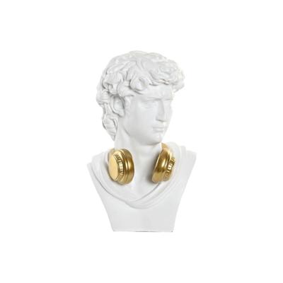 Decoratieve figuren Home ESPRIT Wit Gouden Buste 19,5 x 16 x 30 cm