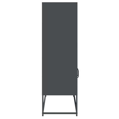 Hoge kast 68x39x123 cm staal antracietkleurig
