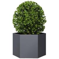 VidaXL Plantenbak zeshoek 69x60x45 cm staal antracietkleurig - thumbnail