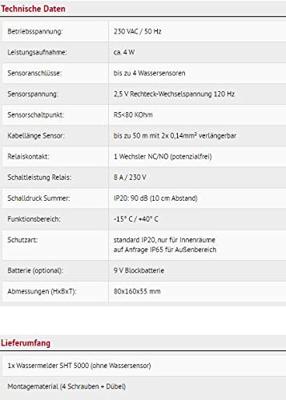 Schabus 300790 Watermelder Zonder sensor