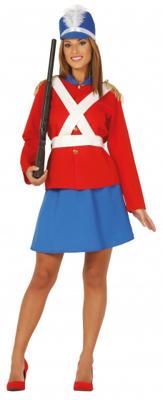 Dames kostuum Engelse soldaat