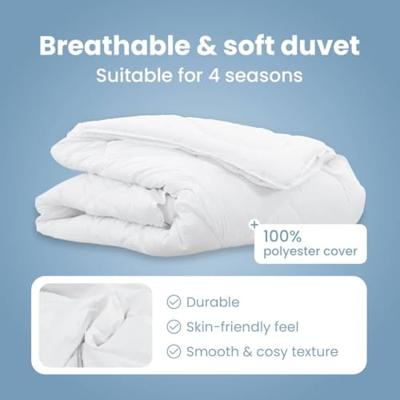 VidaXL 2-in-1 dekbed wit 155 x 200 cm polyester