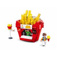 Sluban French Fries House bouwstenen set - thumbnail