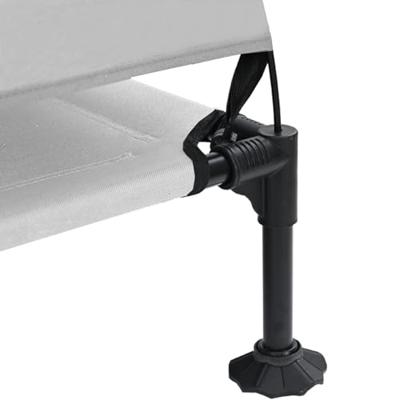 VidaXL Verhoogd hondenbed zilvergrijs 127 x 81 x 108 cm stof en staal VidaXL Verhoogd hondenbed zilvergrijs 127 x 81 x 108 cm stof en staal