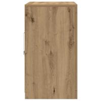 Bijzetkast artisanaal eikenkleurig 41 x 37 x 67 cm Bewerkt hout - thumbnail