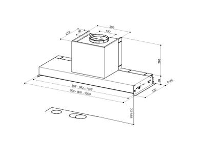 Conventionele Afzuigkap Mepamsa SECRET 60 60 cm 69 dB 540 m³/h Roestvrij staal