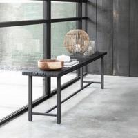 DTP Home Eetkamerbank 'Beam' Teakhout, 190cm, kleur Zwart - thumbnail