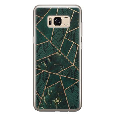 Samsung Galaxy S8 siliconen hoesje - Abstract groen