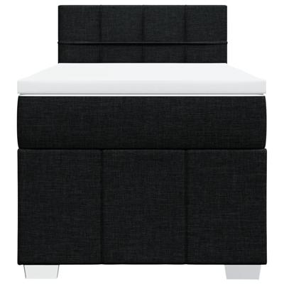 Boxspring met matras stof zwart 100x200 cm - thumbnail