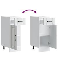 Keuken onderkast Lucca bewerkt hout wit - thumbnail