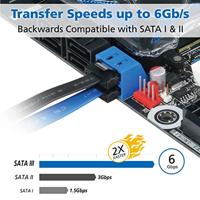 Akasa PROSLIM SATA 3.0 50cm - [AK-CBSA05-50BL] - thumbnail