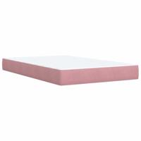 Boxspring met matras fluweel roze 120x200 cm - thumbnail