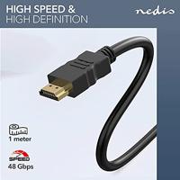 Nedis CVGP35000BK10 Ultra High Speed Hdmi™-kabel Hdmi™-connector - Hdmi™-connector 1,00 M Zwart - thumbnail