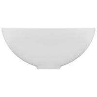 Wastafel rond 32,5x14 cm keramiek matwit - thumbnail