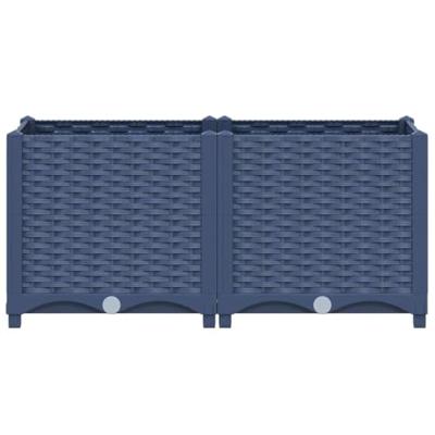 VidaXL Plantenbak verhoogd 80x40x38 cm polypropyleen