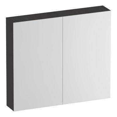 Brauer Impress Deluxe Spiegelkast - 80 cm - met interne en externe Verlichting - 2 Dubbelzijdige Spiegeldeuren - Timber Anthracite