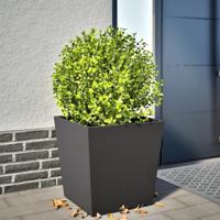 Plantenbak 50x50x50 cm staal zwart - thumbnail