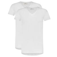 Ten Cate Organic T-shirt V-hals 2-pack wit - thumbnail