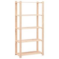 Opbergrek 5-laags 80x38x170 cm massief grenenhout 250 kg - thumbnail