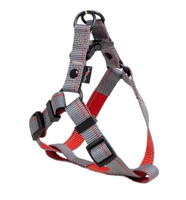 Jack and Vanilla Y-tuig kleine hond - Grijs / rood - XS