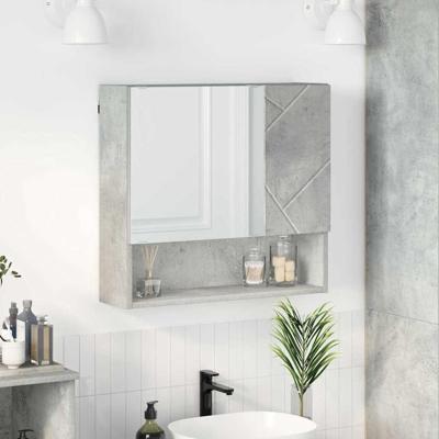 Spiegelkast met plank Betongrijs 59 x 17 x 55 cm Bewerkt hout