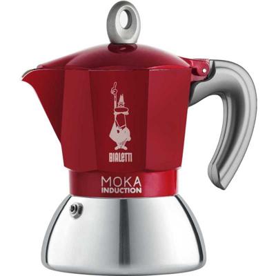 Italiaanse koffiezetter - BIALETTI - MOKA Inductie - 2 kopjes - 100 ml - Rood