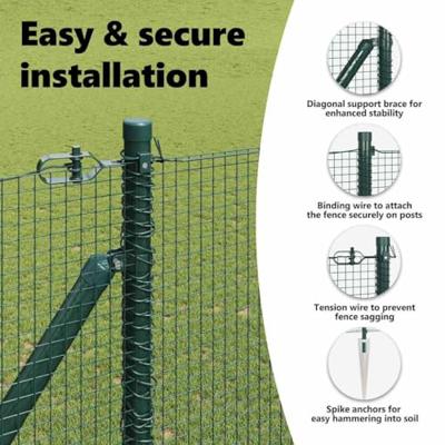 VidaXL Afrasteringspaal groen 10 x 1,5 m (16 x 16 mm gaas) VidaXL Afrasteringspaal groen 10 x 1,5 m (16 x 16 mm gaas)