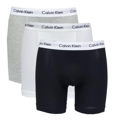 Calvin Klein 3-Pack Heren Boxershorts - Boxer Brief Black - Katoenen mannen boxers - Lange pijpjes - Calvin Klein underwear - S - Wit - Onderbroek