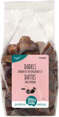 TerraSana RAW dadels zonder pitten bio 750 Gram