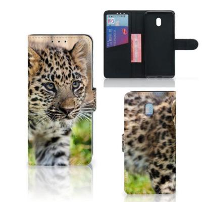Xiaomi Redmi 8A | Telefoonhoesje | Met pasjeshouder | Baby Luipaard