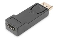 Digitus DB-340602-000-S DisplayPort / HDMI Adapter [1x DisplayPort stekker - 1x HDMI-bus] Zwart Afgeschermd (dubbel), Afsluitbaar - thumbnail