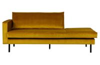 WOOOD Daybed 'Rodeo' Links, Velvet, kleur Oker - thumbnail