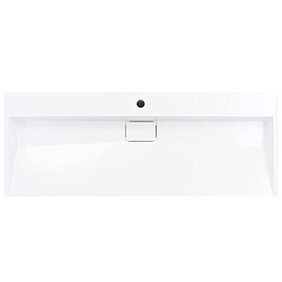 VidaXL Wastafel 120x46x11 cm mineraal gegoten/marmer gegoten wit