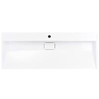 VidaXL Wastafel 120x46x11 cm mineraal gegoten/marmer gegoten wit - thumbnail