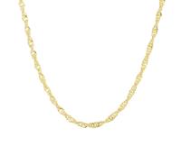 Ketting Singalporeschakel zilver goudkleurig 2,25 mm 45-50 cm - thumbnail