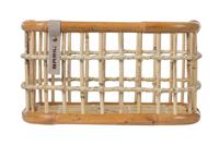 Basil green life - rotan fietsmand - medium - voorop natural bruin - thumbnail