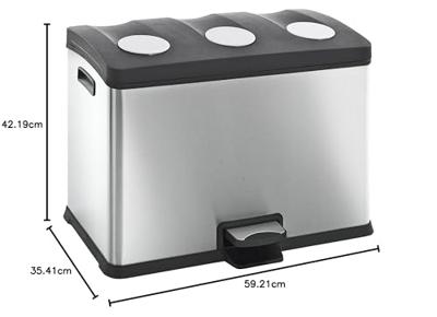 EKO pedaalemmer rejoice 3x12 l matzilverkleurig