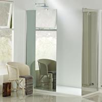 Sanigoods Reflection 140x200cm spiegelglas douchewand 8mm antikalk - thumbnail