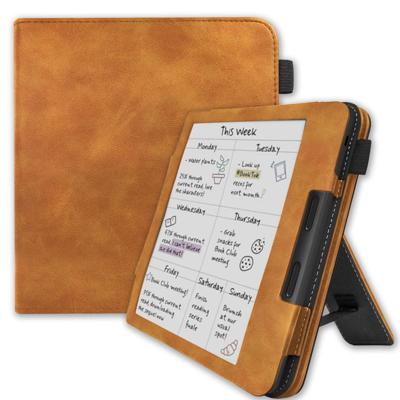 Lunso Kobo Libra Colour hoes (7 inch) - Luxe Stand sleepcover - Bruin Lunso Kobo Libra Colour hoes (7 inch) - Luxe Stand sleepcover - Bruin